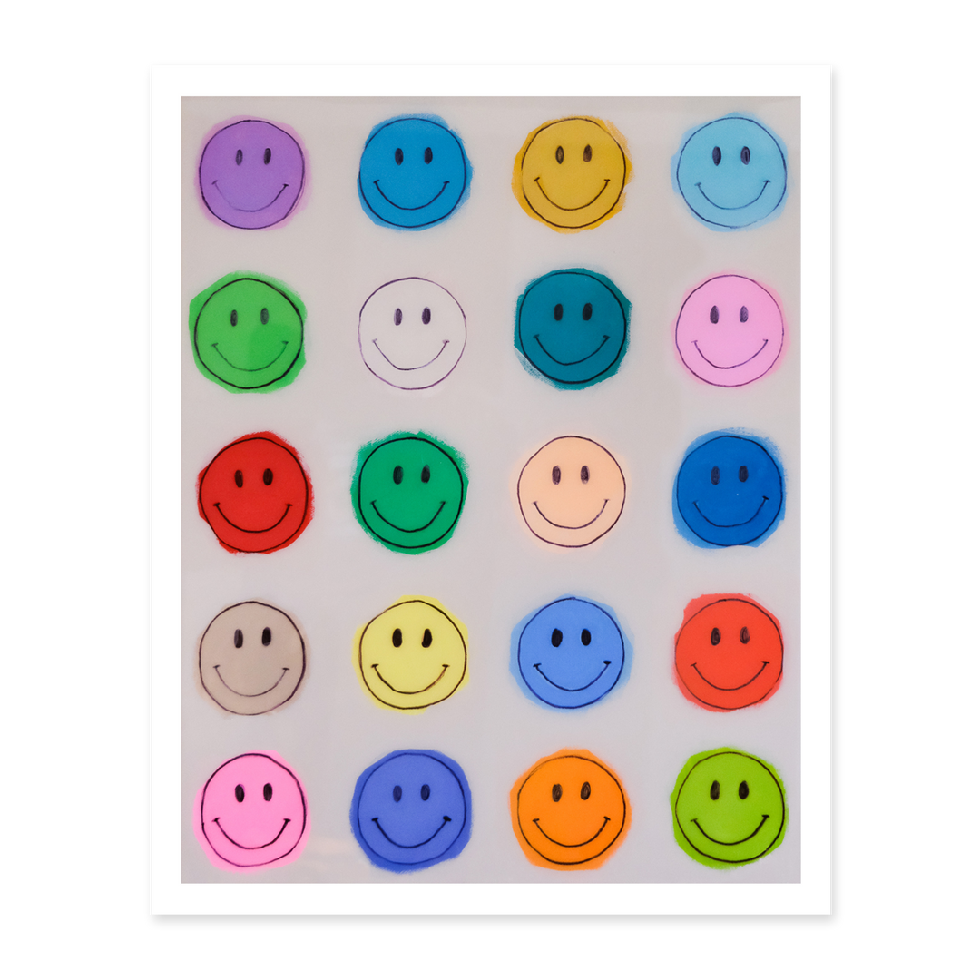 Rainbow Smiley Face Print