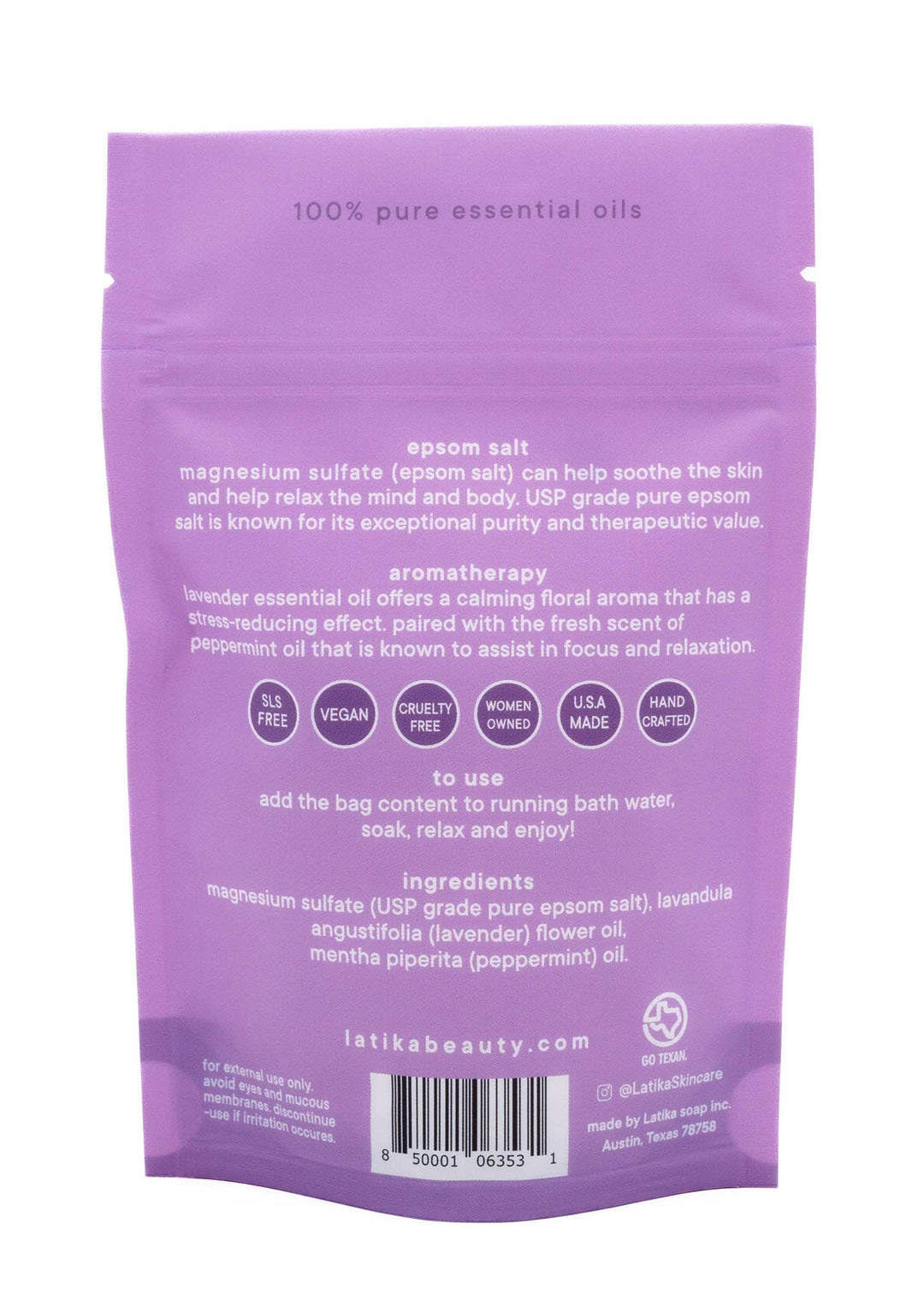 Calm Lavender Mint Epsom Salt Soak