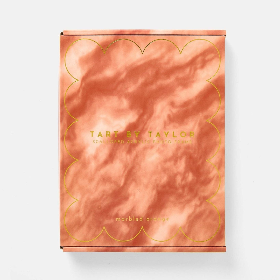 Orange Marbled Acrylic Picture Frame