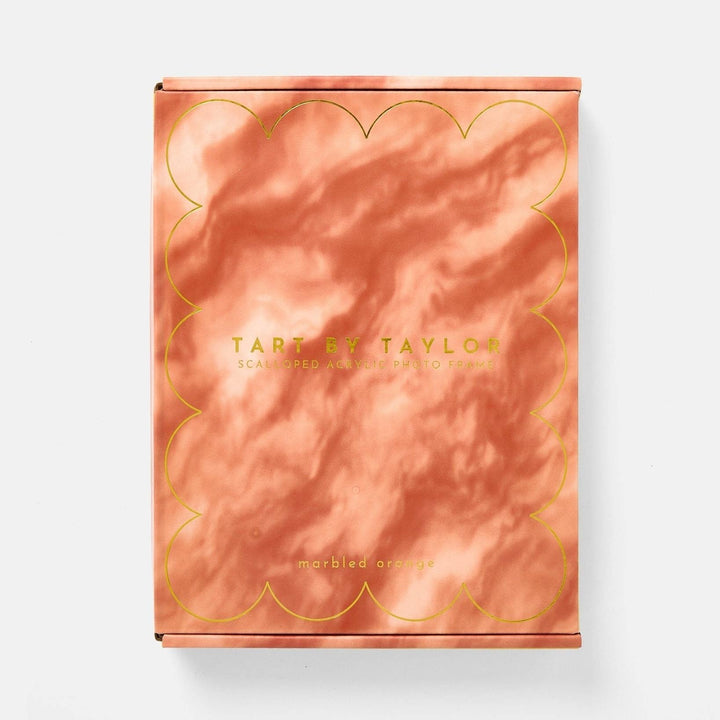 Orange Marbled Acrylic Picture Frame