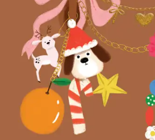 Yuletide Hand Bag Card