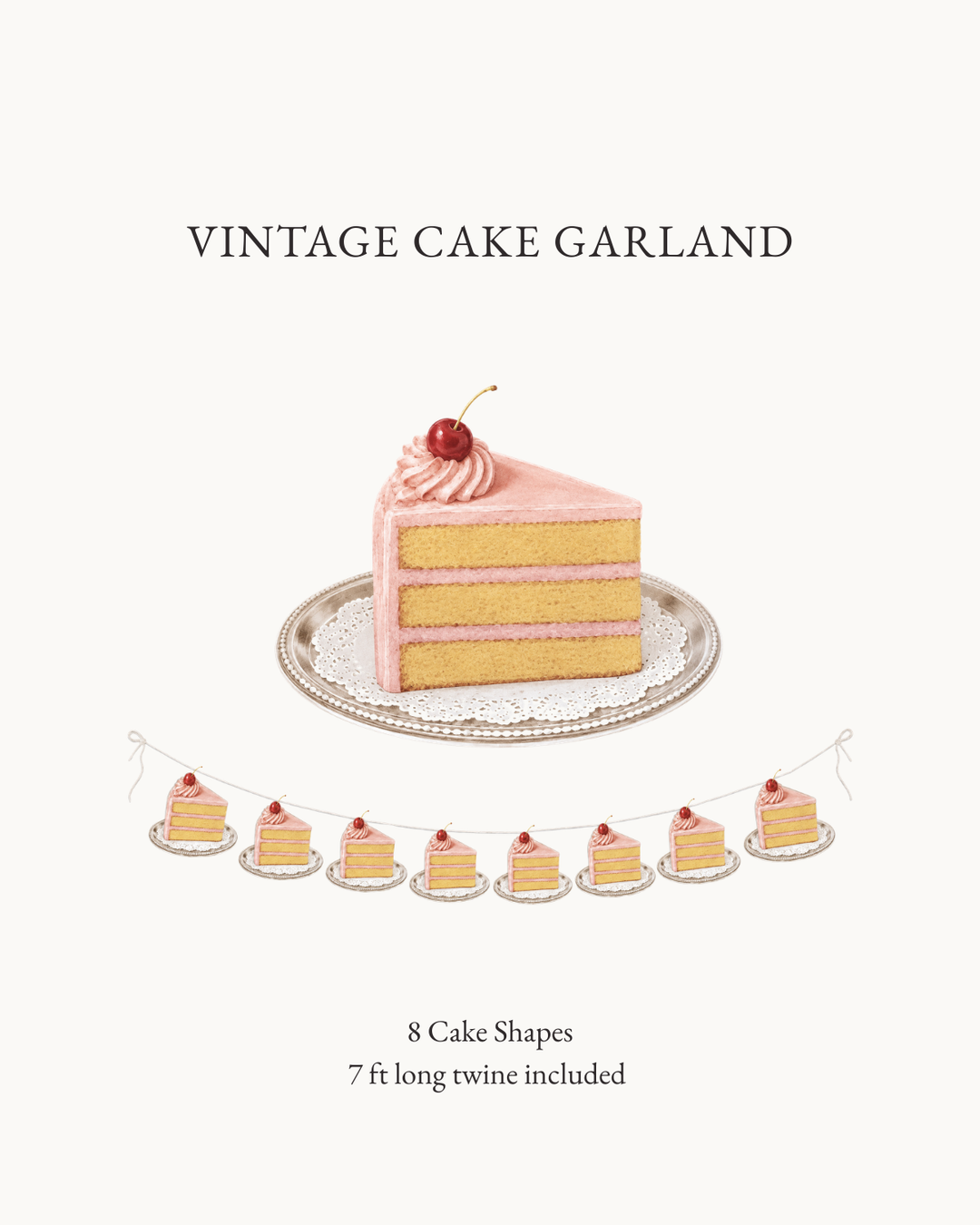 Vintage Cake Garland