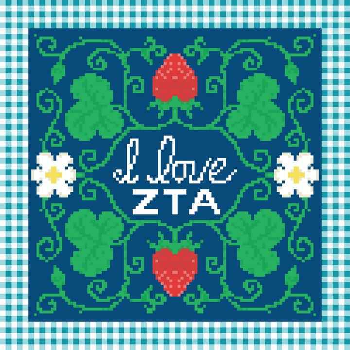 Sorority Needlepoint Pillow: Pi Beta Phi