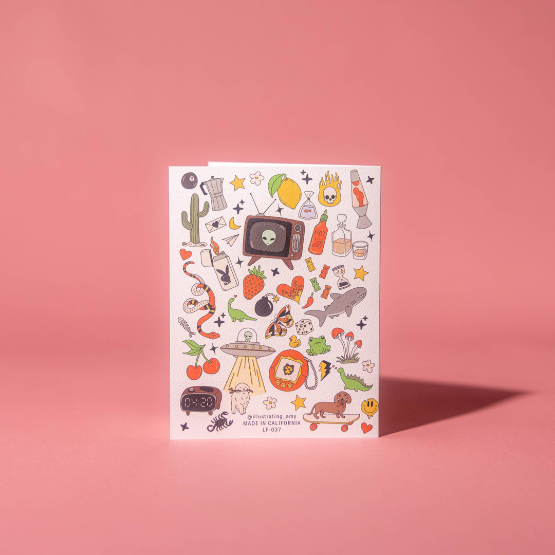 Retro Fun Illustrated Card