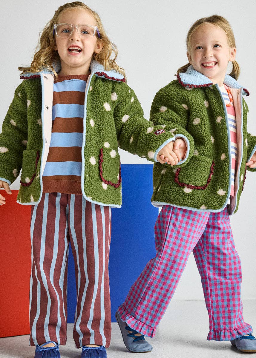 Kids Polka Dot Fleece Jacket
