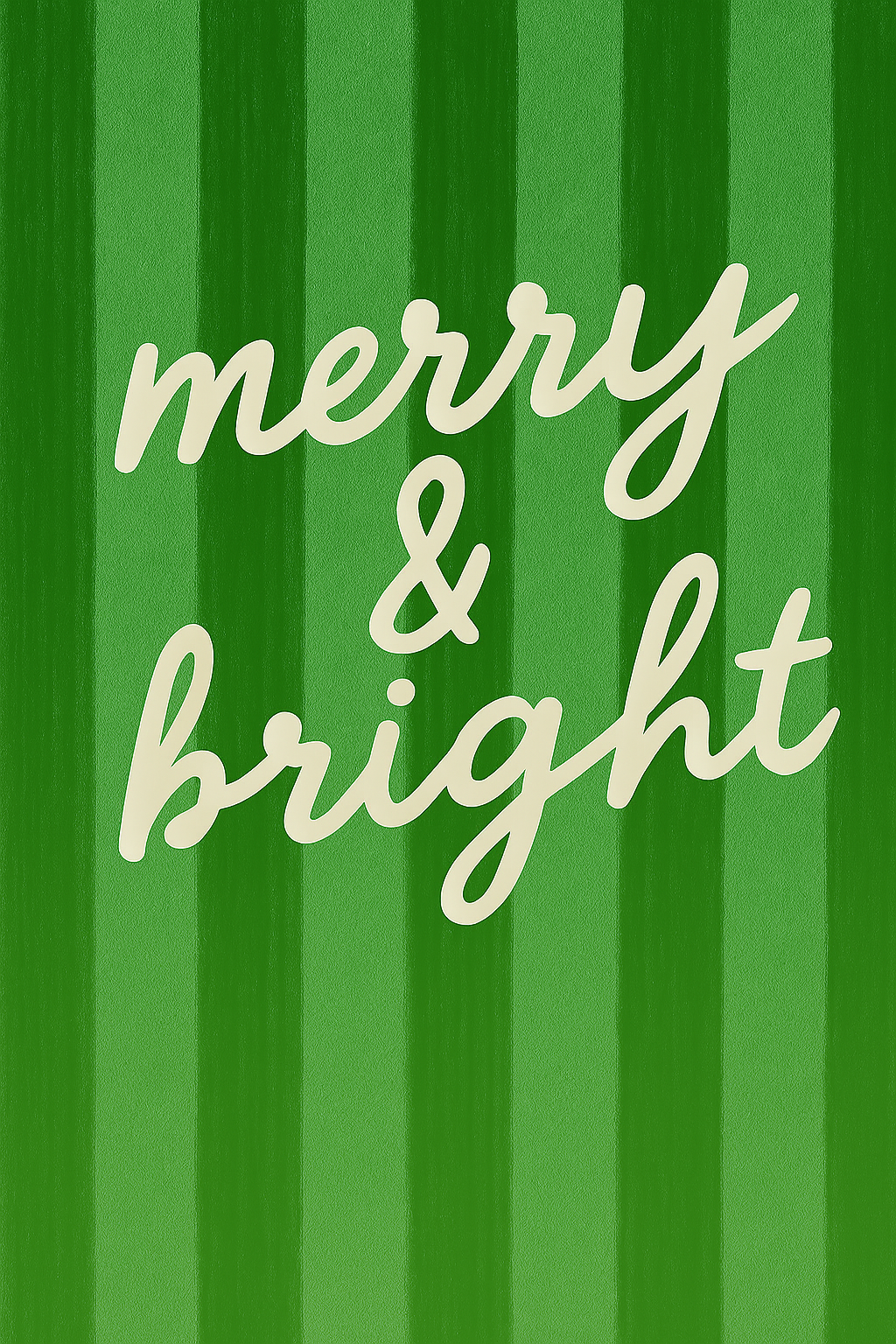 Green Merry and Bright Card