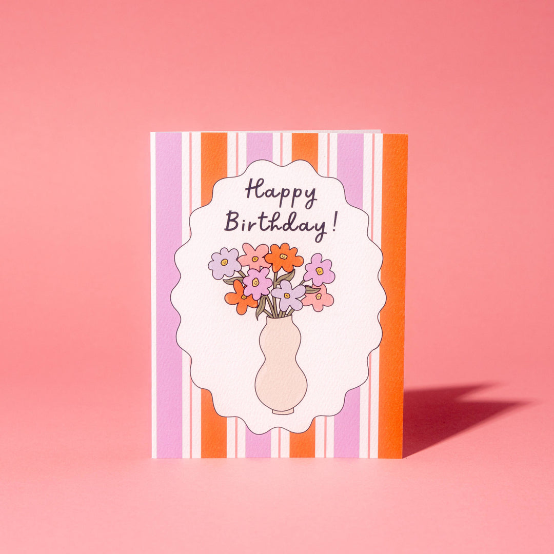 Floral Stripes Birthday