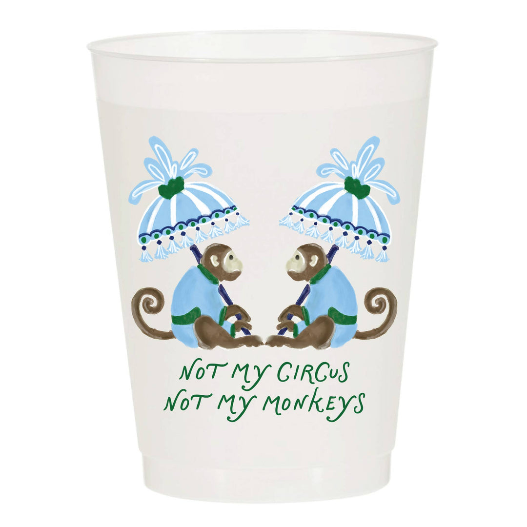 Not my Circus Not my Monkeys Frosted Cups