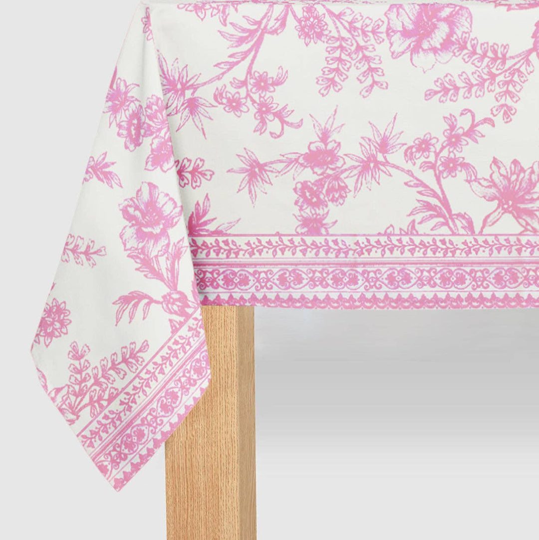 Pink Toile Paper Tablecloth