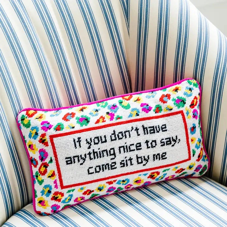 needlepoint pillow
