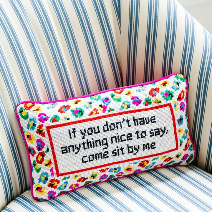 needlepoint pillow