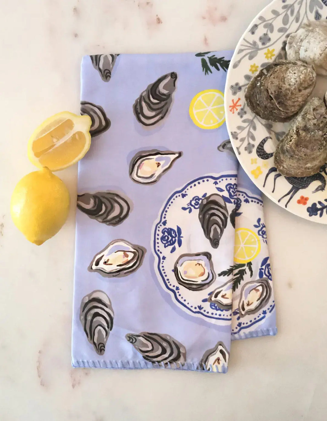 Oysters Cotton Tea Towel