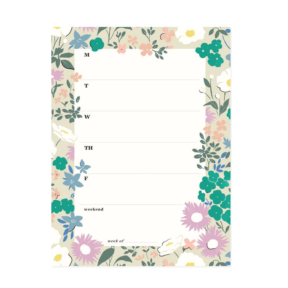 English Garden Agenda Notepad