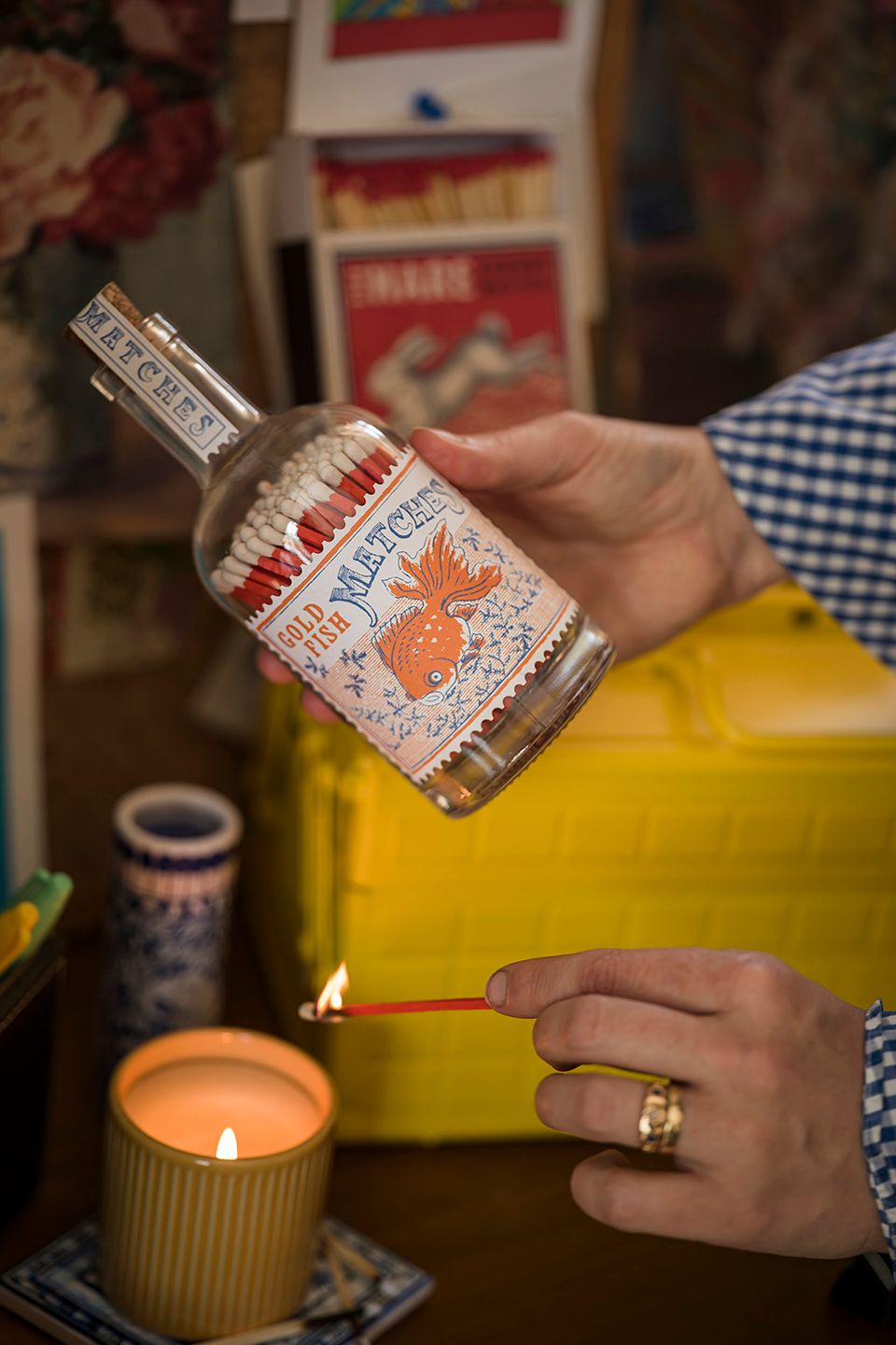 Goldfish Glass Bottle Matches
