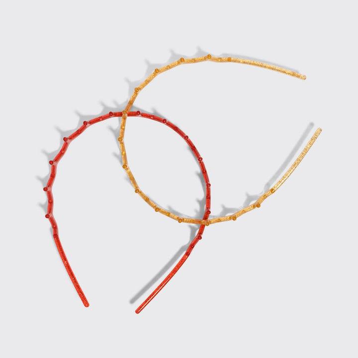 Zigzag Headbands- Gold & Red