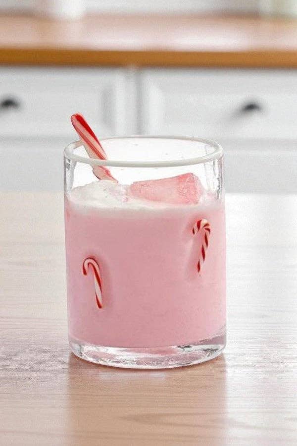 Peppermint Candy Cane Drinking Glasses