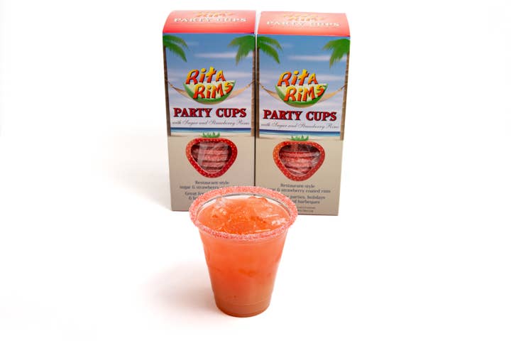 Sugar & Strawberry Pre Rimmed Cups