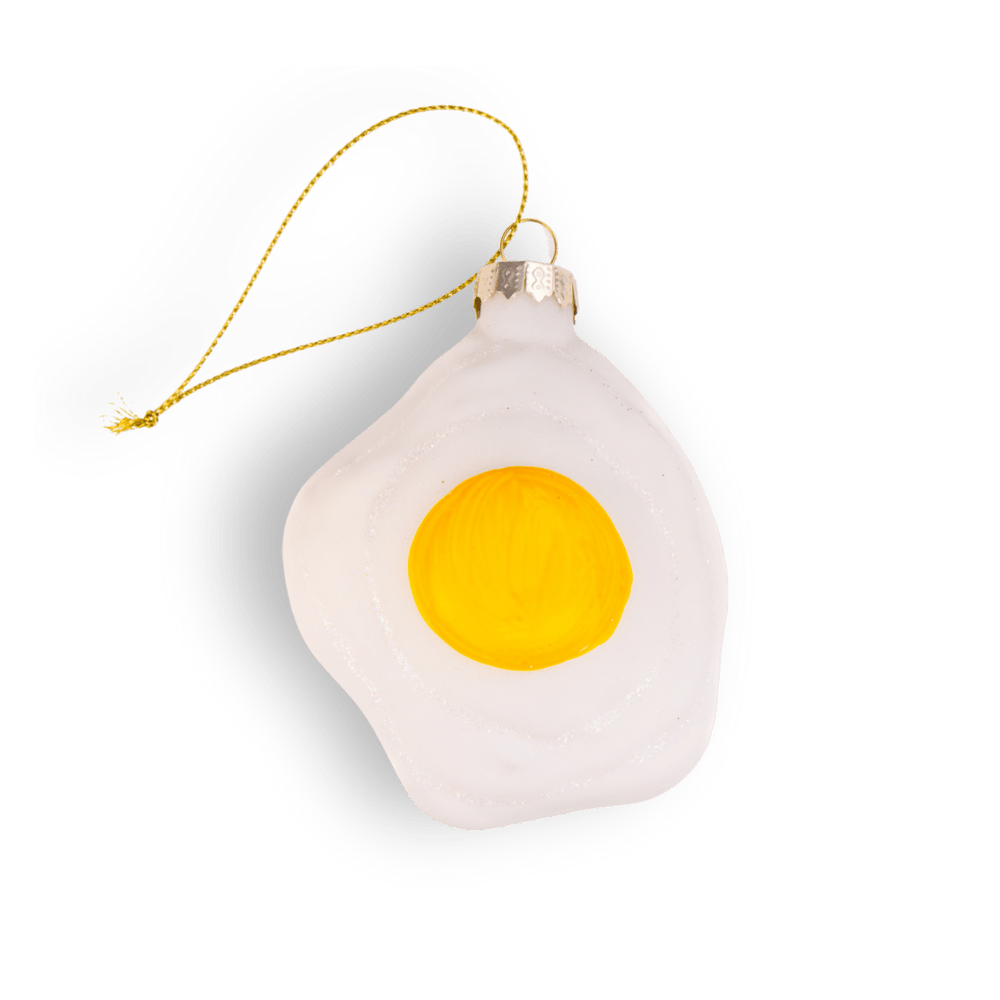 Fried Egg Glass Ornament