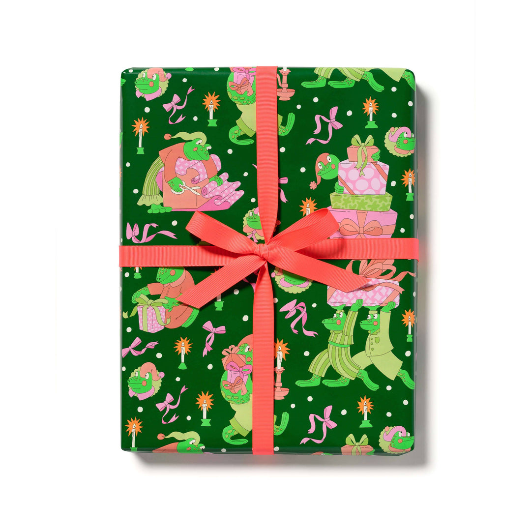 Frog Christmas Gift Wrap