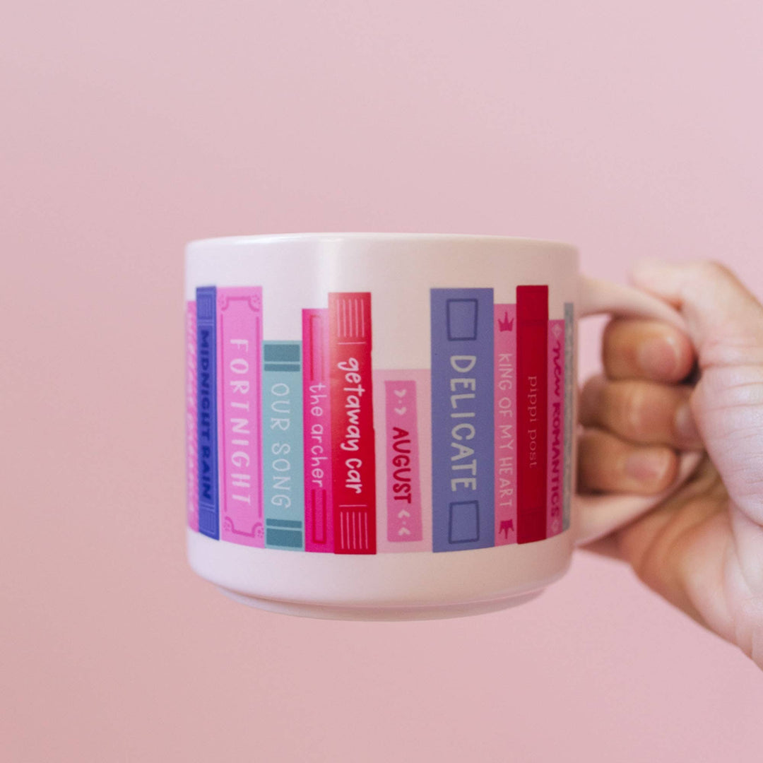 Book Tour Bookshelf Ceramic Mug
