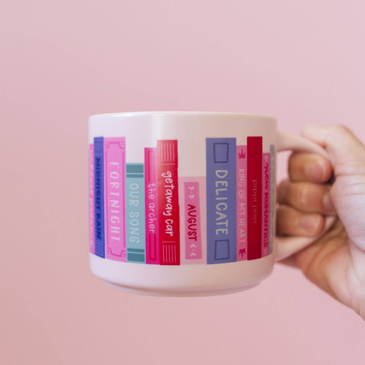 Book Tour Bookshelf Ceramic Mug