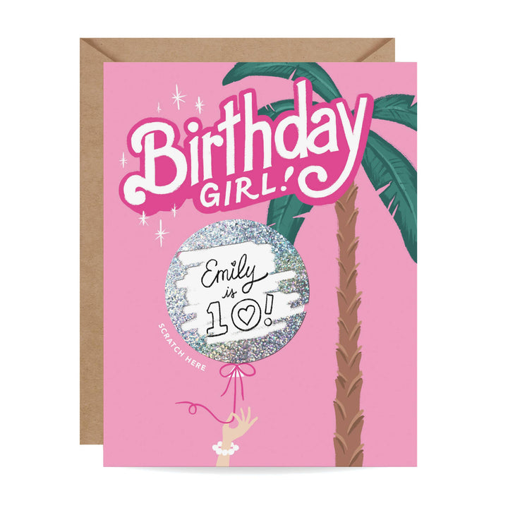 Scratch-off Barbie Birthday Card