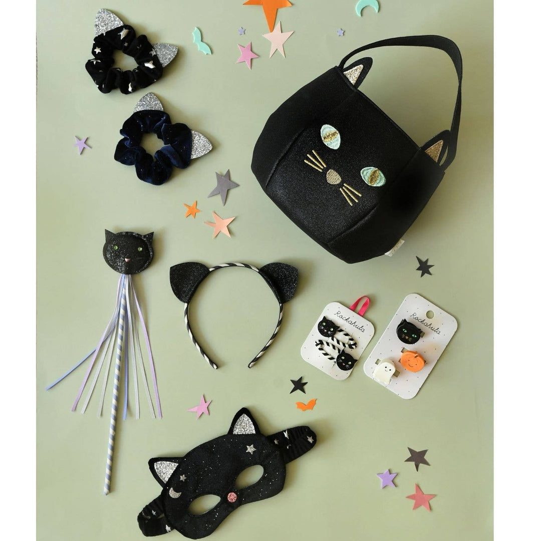 Velvet Black Cat Mask