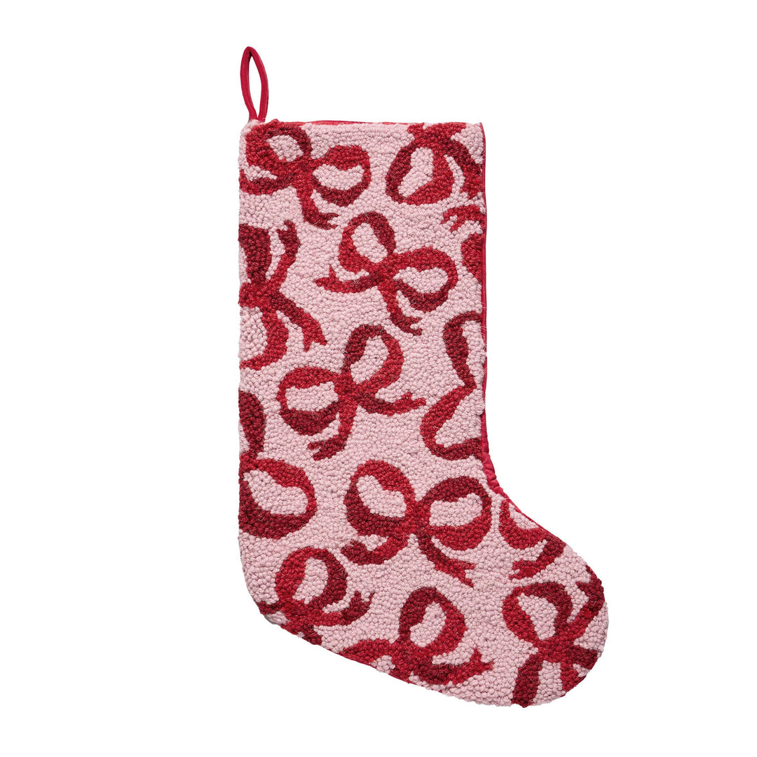 Holiday Red Bow Hook Stocking