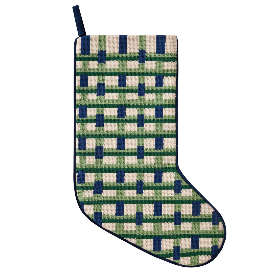 Plaid Blue Stocking