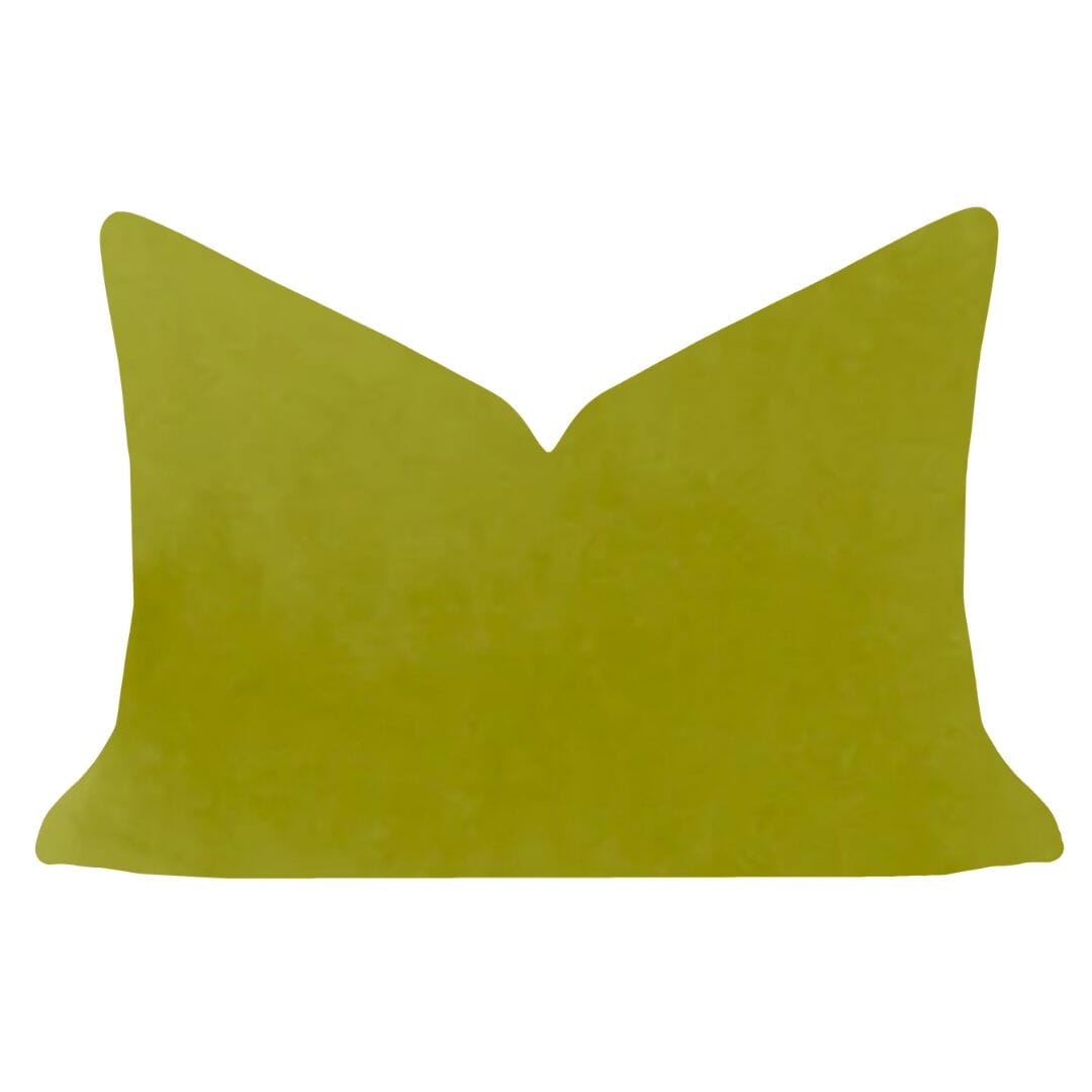 Green Solid Velvet Pillow