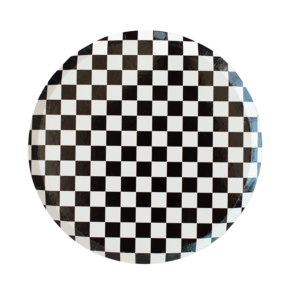 Out of the Blue Checkered Dessert Plates