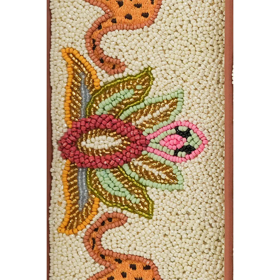 Safari Luxe Leopard Hand-Beaded Shoulder Bag