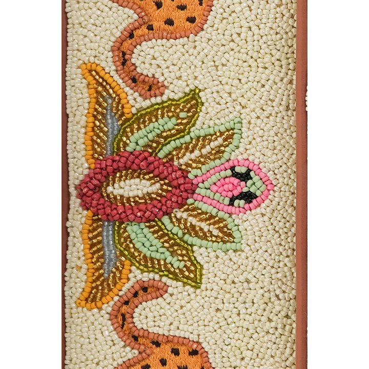 Safari Luxe Leopard Hand-Beaded Shoulder Bag