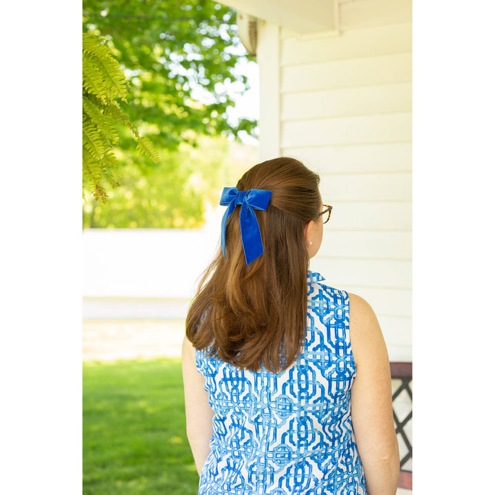 Black Delora Velvet Bow Barrette