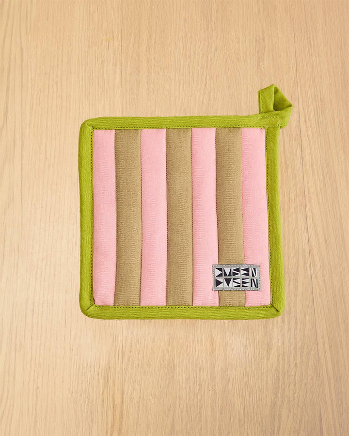 Ladybug Stripe Quilted Pot Holder