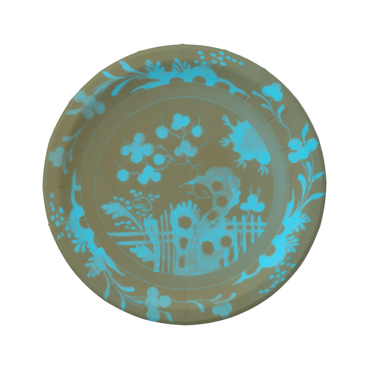 La Chinoiserie Teal Paper Plate