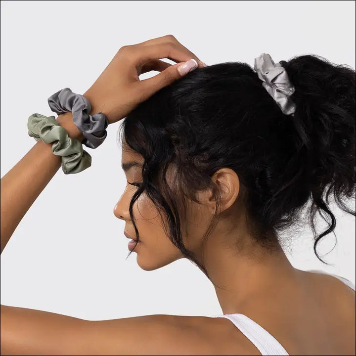 Silk Satin Scrunchies Pony Tail Holder Hair Ties Hair Health
