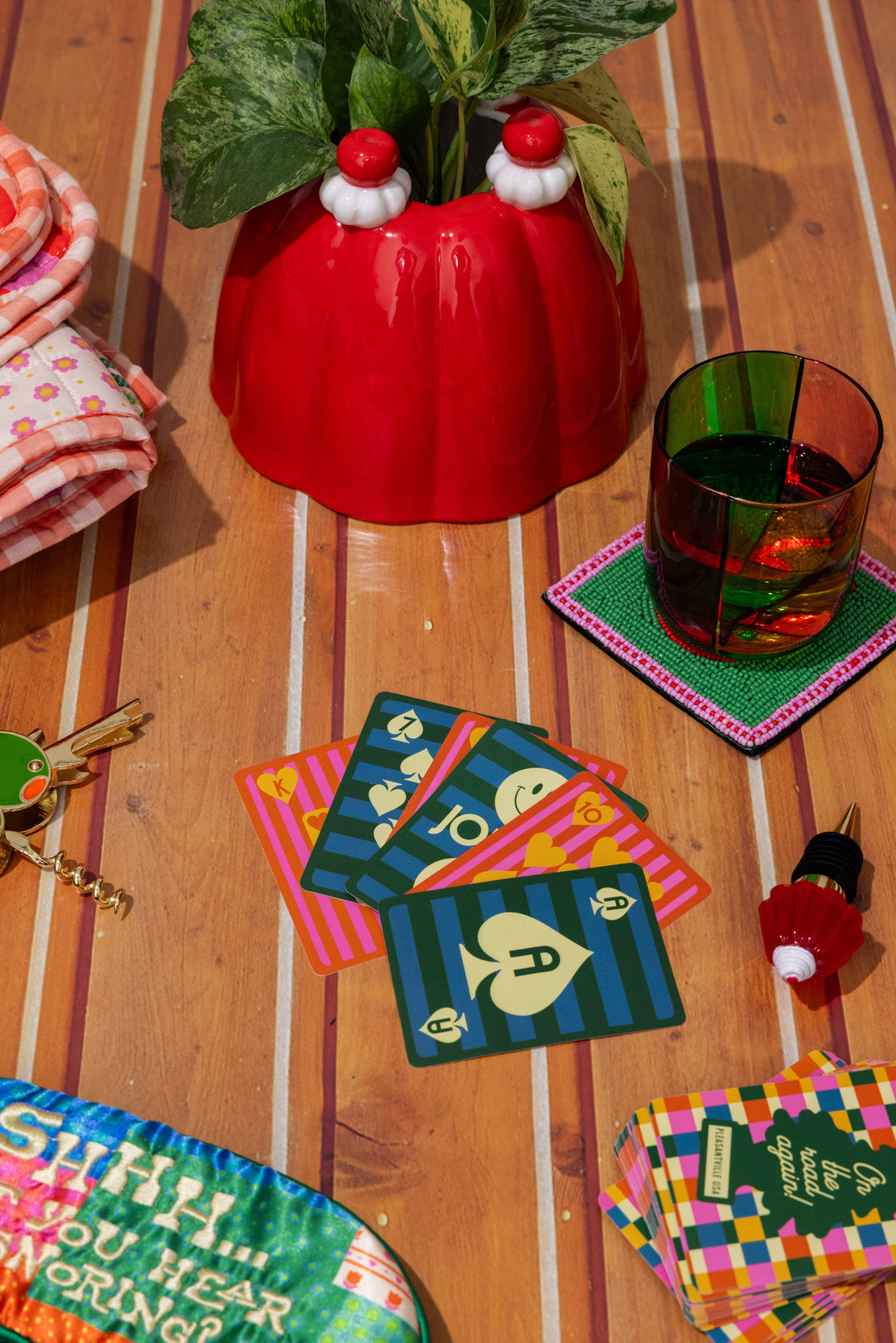 Colorful Plaid Waterproof Playing Cards