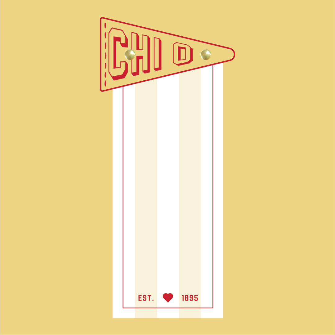 Pennant Flag Notepad: Chi Omega