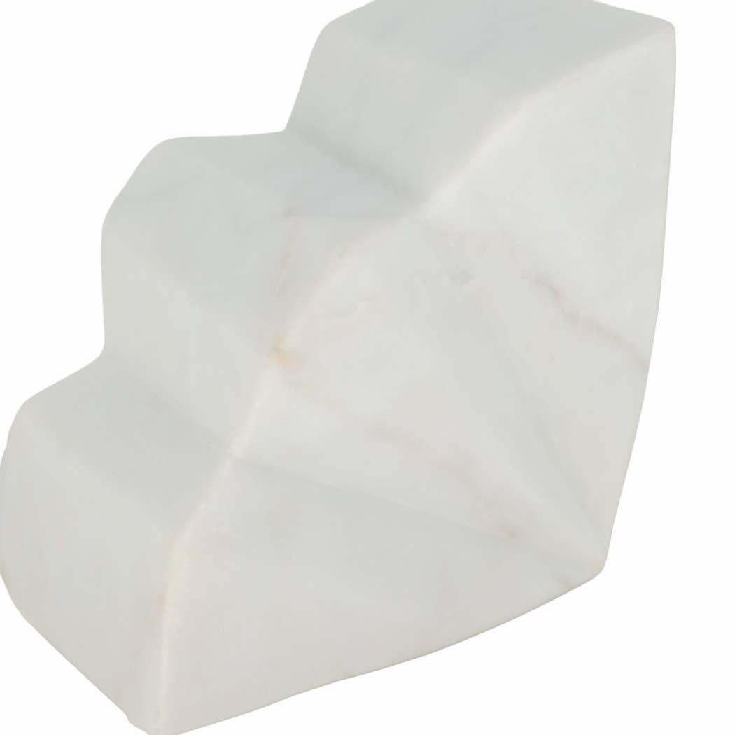 White Marble Bookends