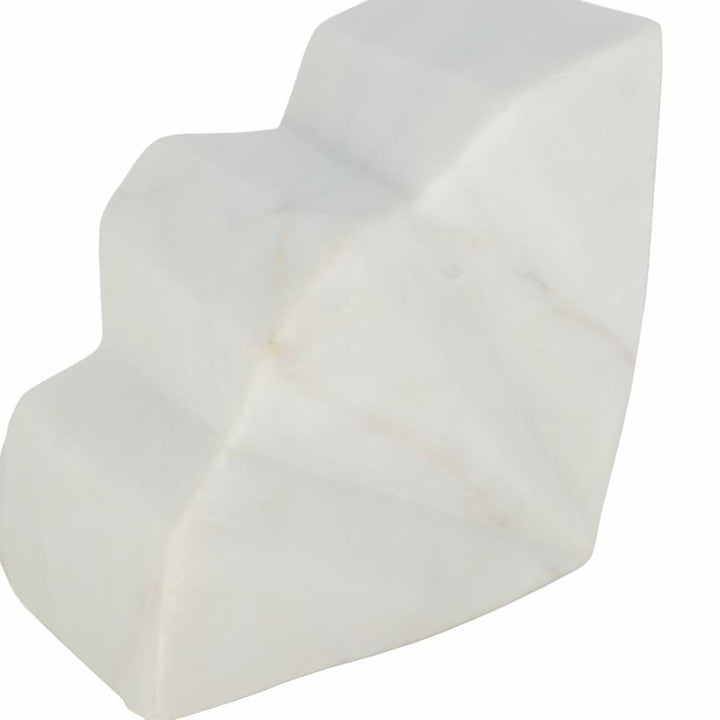 White Marble Bookends