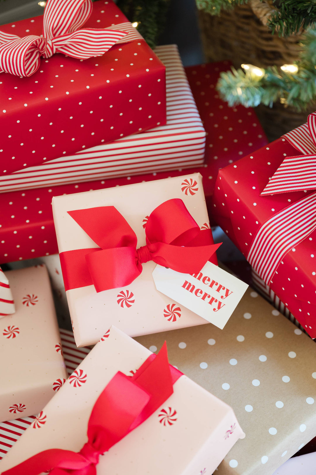 Red Swiss Dot Wrapping Paper
