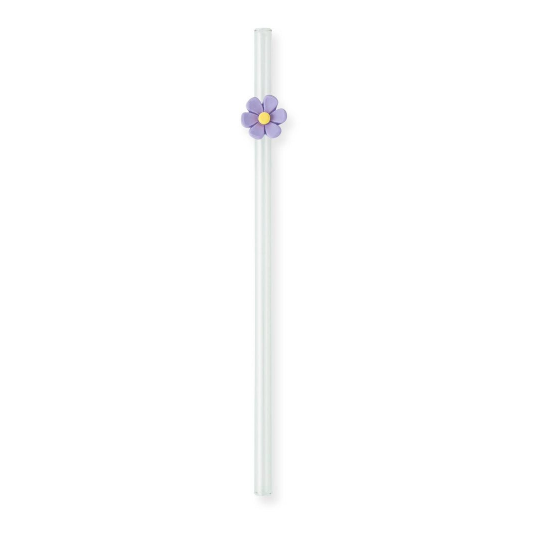 Floral Glass Straw Set