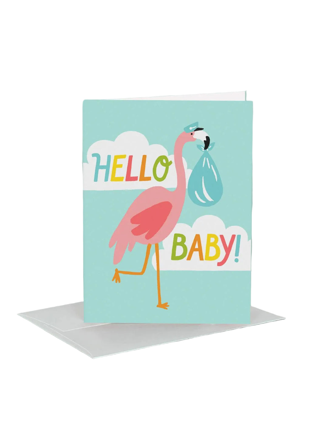 Flamingo Baby Card