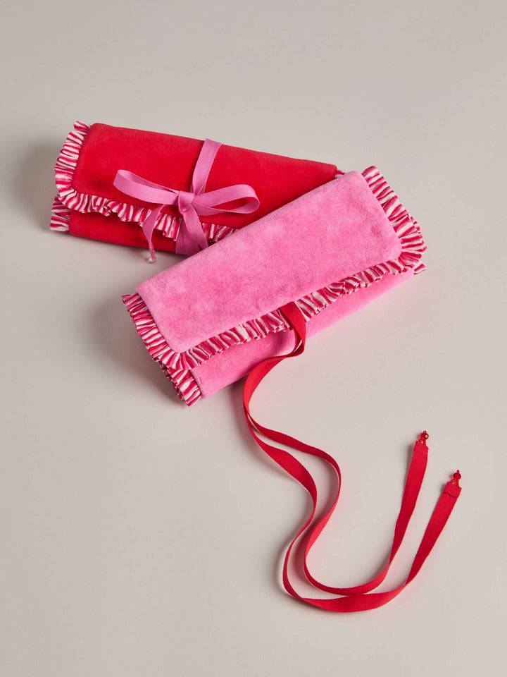 Red Elle Jewelry Roll
