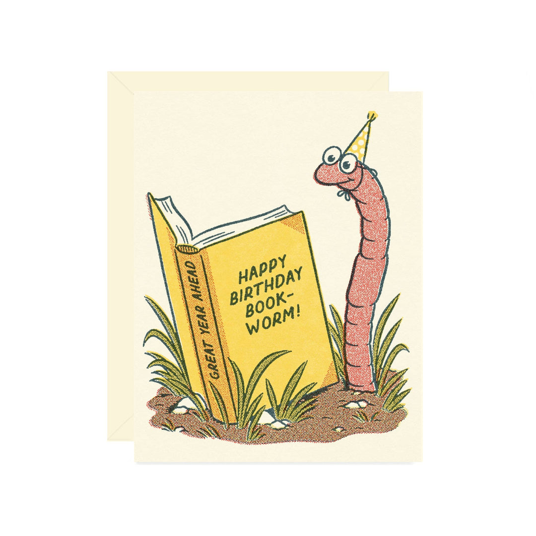 Book Worm Card