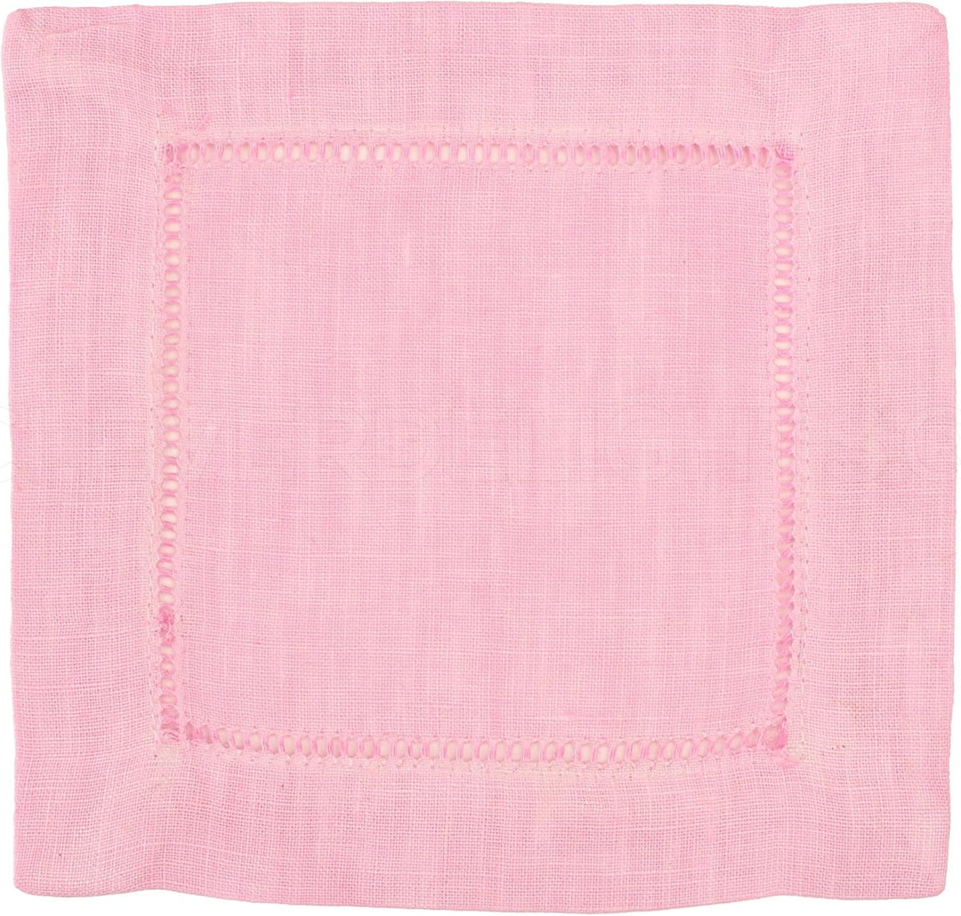 Light Pink 100% Linen Cocktail Napkins