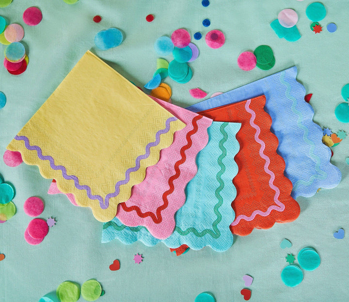 Rainbow Ric Rac Napkins