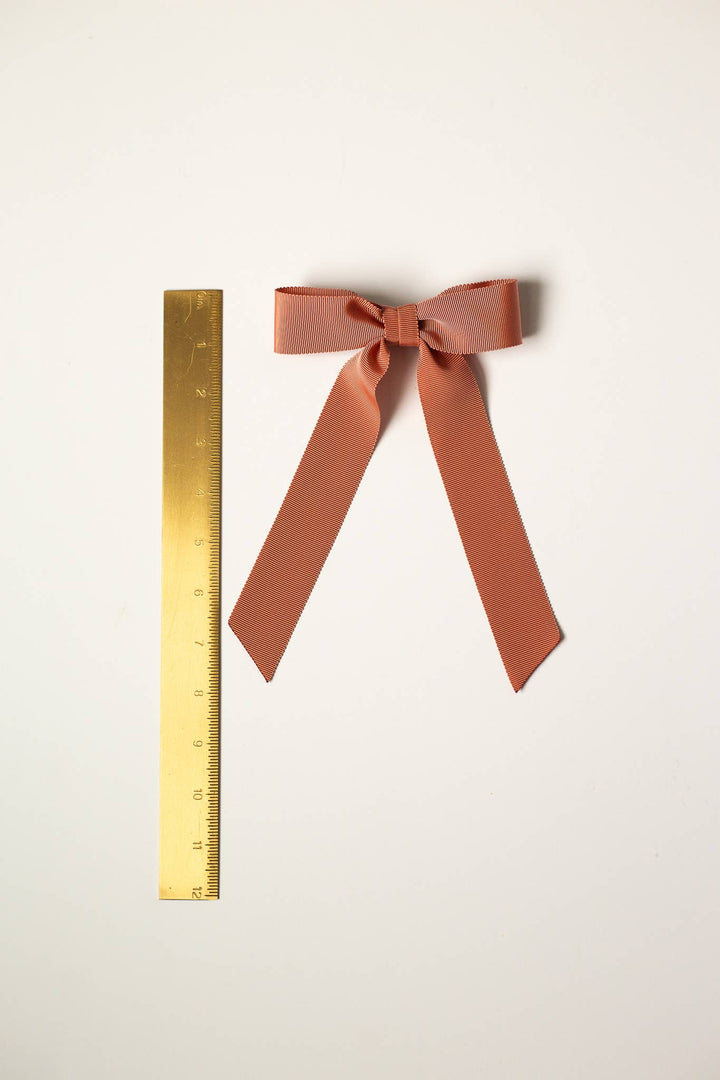 French Blue Grosgrain Bow Barrette