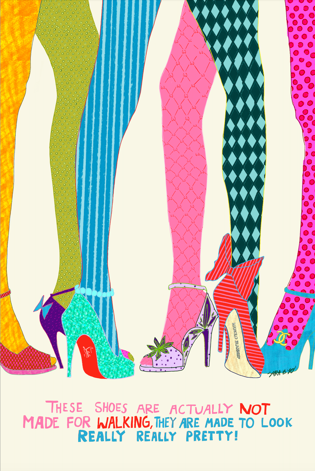 Really Pretty Shoes Art Print: Small